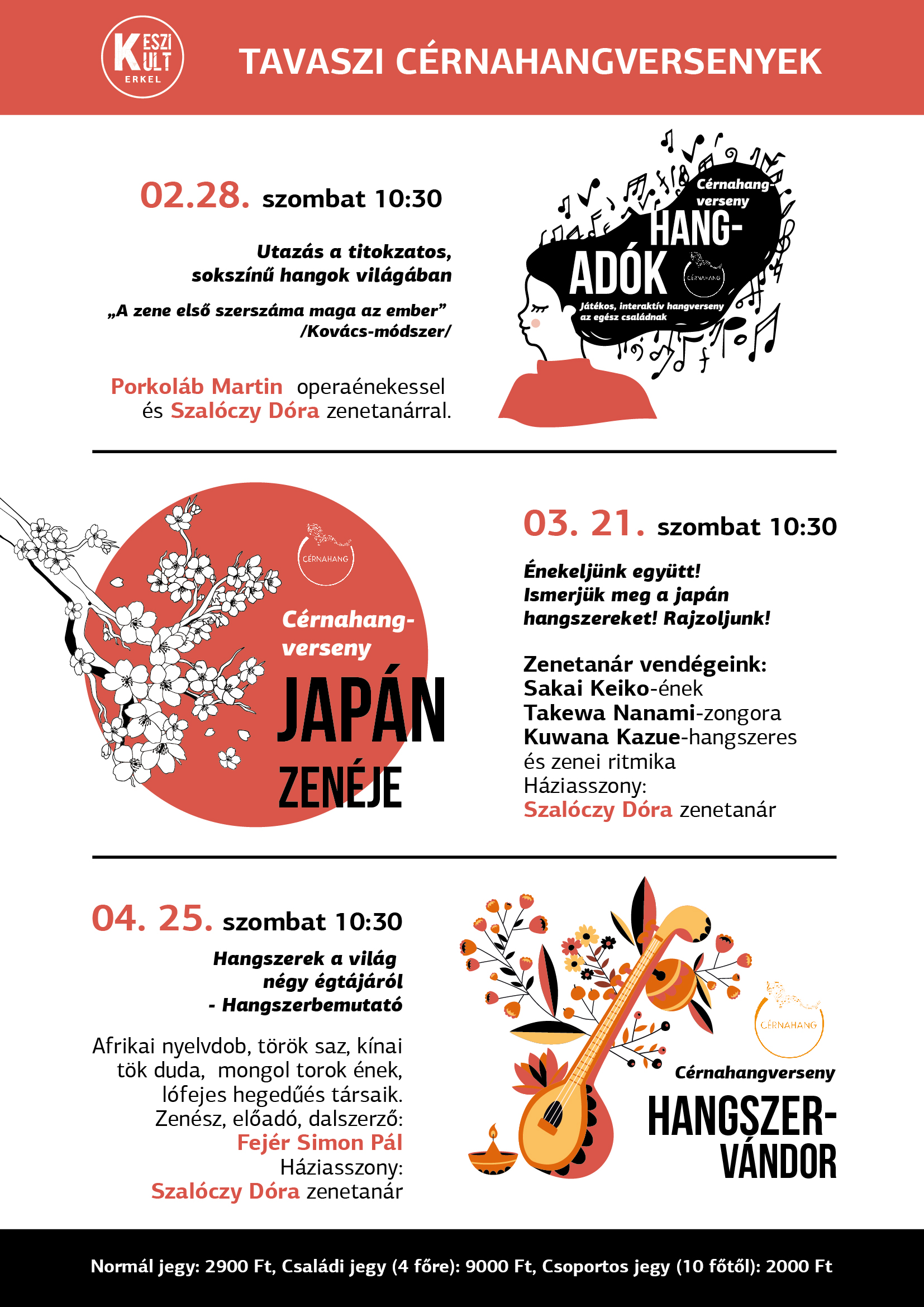 Cérnahang 2026 tavaszi koncertek